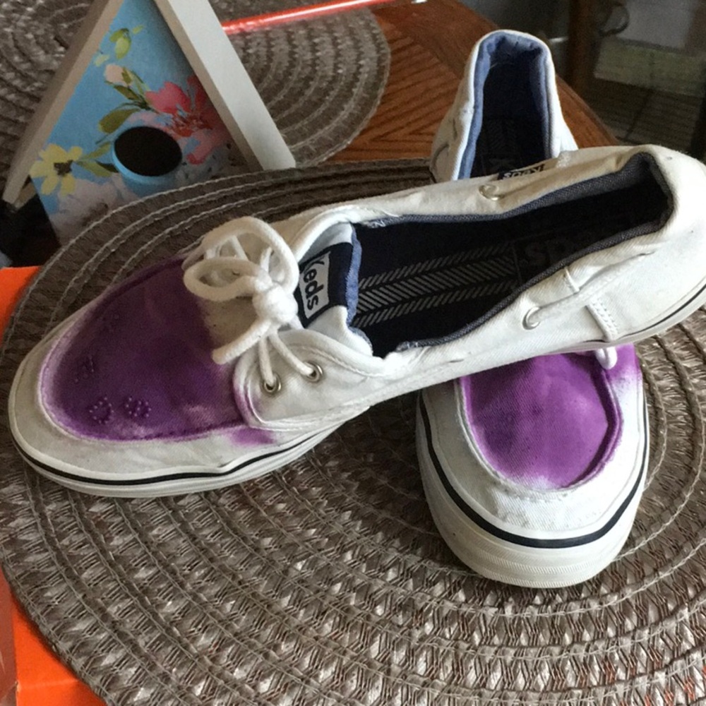 Keds Splash art purple and White Casual Shoes size 8